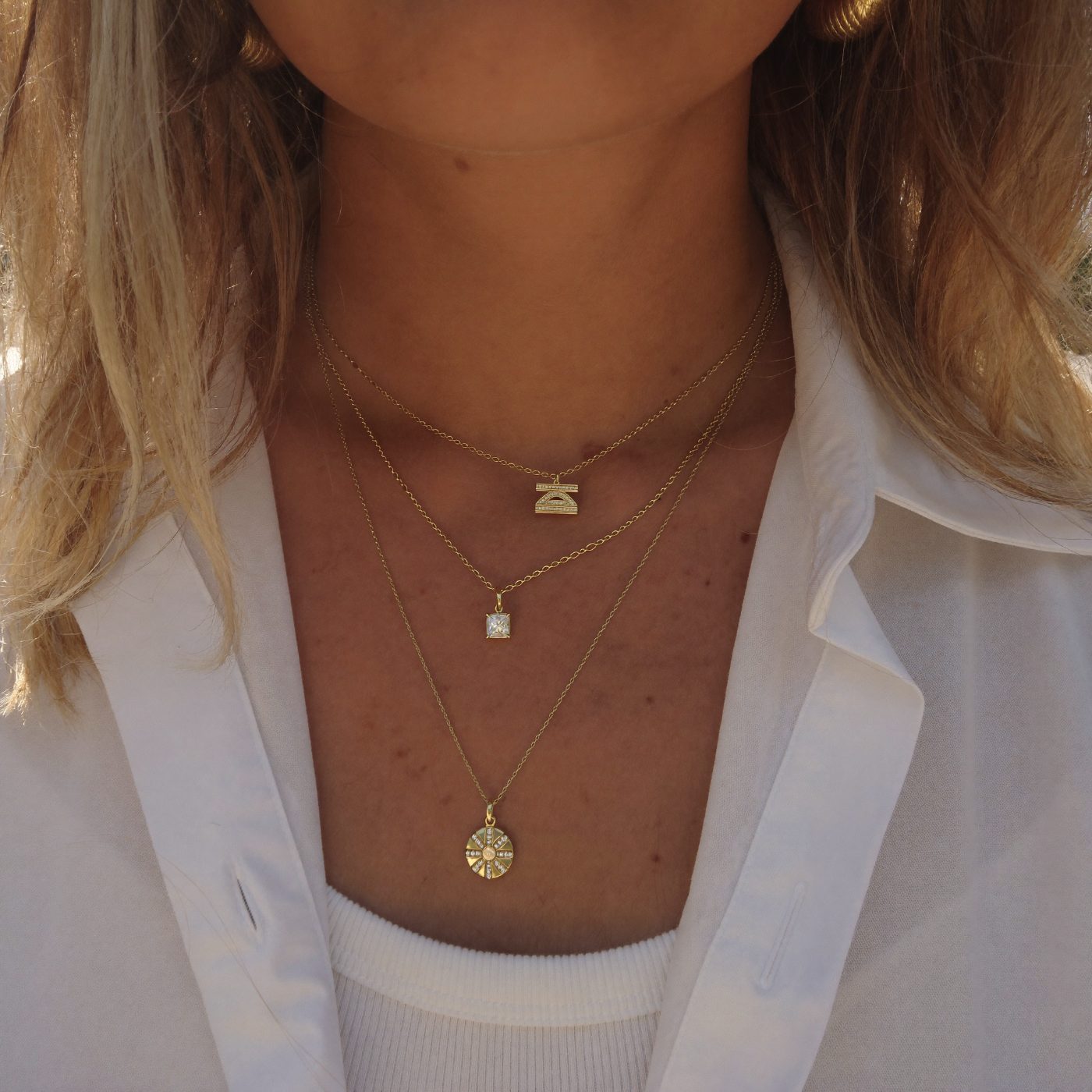 Layered necklaces